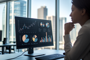 bureau-personne-ecran-graphes