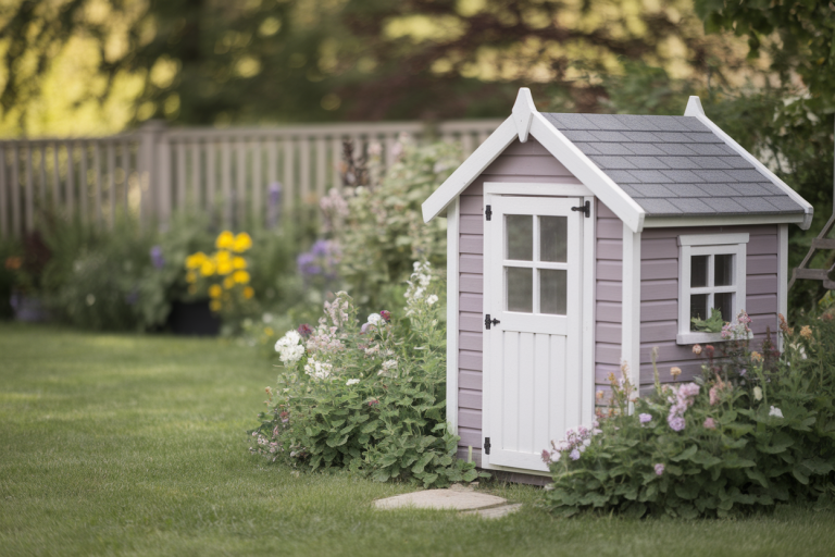 cabane-jardin-bois-fleurs-verdure