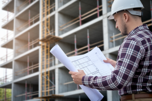 ouvrier-casque-plans-chantier